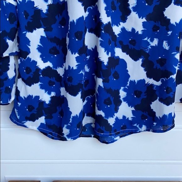 NWT Banana Republic Floral Ruffle Sleeve Top XS - Picture 3 of 7